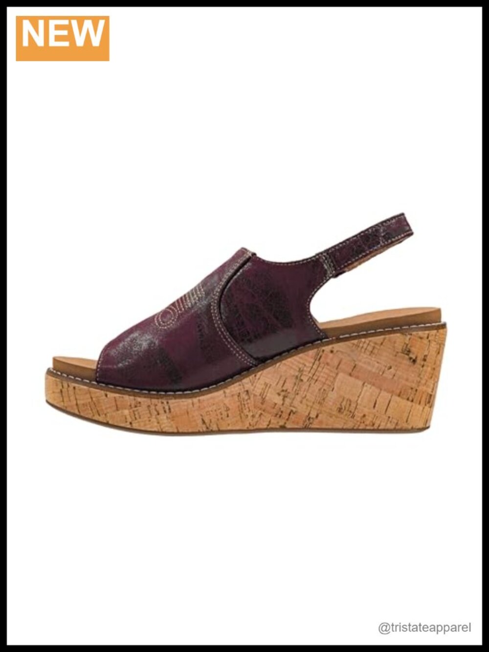 Corkys Women's 2.5-Inch Wedge Sandal with Hook and Loop Closure Peep Toe Leather